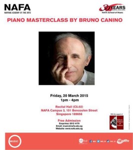 Piano masterclass by Bruno Canino @ Recital Hall (C5.02) | Singapore | Singapore